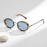 Steampunk Round Sunglasses - Brown - Gift for friends