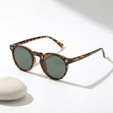 Retro Round Sunglasses - Brown - Gift for friends